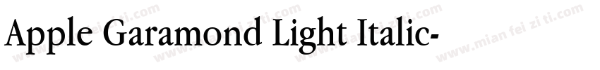 Apple Garamond Light Italic字体转换